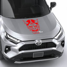 Masque Hannya Japonais Noh Universal Hood Vinyl Decal Graphic Sticker
 3