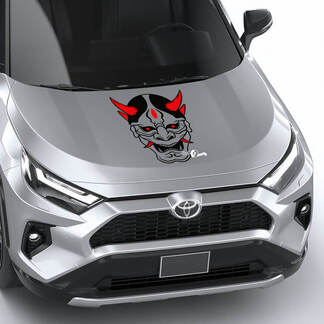 Masque Hannya Japonais Noh Universal Hood Vinyl Decal Graphic Sticker 2
 1