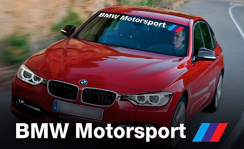 Autocollant vinyle style BMW Motorsport pour pare-brise BMW