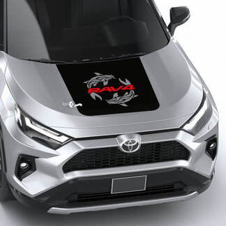 Koi fish RAV4 Hood Vinyl Decal Graphic Autocollant adapté à Toyota RAV4 2
 1