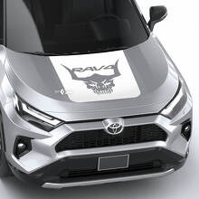 Autocollant Vinyle Tête de Mort Cornue pour Toyota RAV4_3