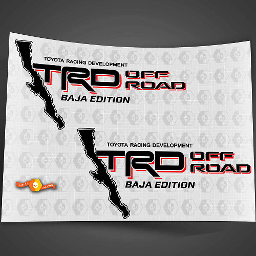 Autocollant Adhésif Vinyle TRD Off Road Baja Edition pour Toyota Tacoma Tundra