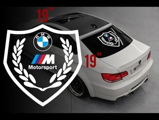 Autocollants en vinyle pour fenêtre arrière avec logo BMW Motorsport M pour M3 M5 M6 e36 tous
