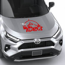 Autocollant Vinyle Capot Paysage Forêt de Montagne pour Toyota RAV4_2