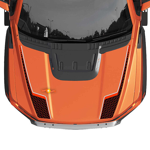 Kit d'autocollants vinyle doubles bandes de capot pour Musclecar F-150 Gén3