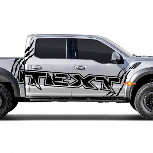 Autocollant vinyle graphique Splash Custom Text Side Claw pour muscle car camion puissant