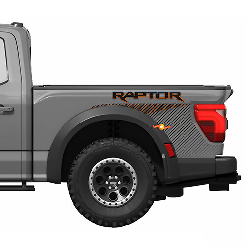 Graphiques latéraux de chevet adaptés à 2024 Ford F150 Raptor R Vinyl Sticker Decal kit rayures
