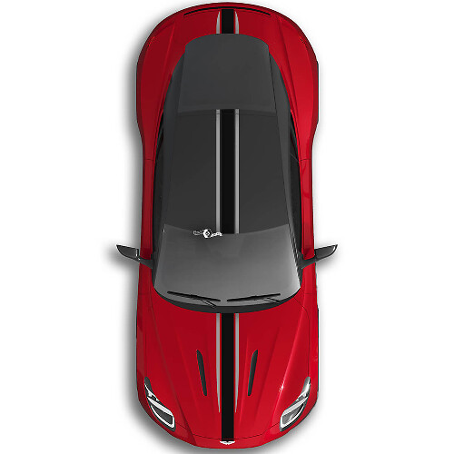 Autocollants en vinyle pour coffre de toit de capot à double bande Aston Martin DB11 complet
