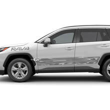 Autocollant graphique abstrait en vinyle pour panneau à bascule latéral adapté à Toyota RAV4
 3