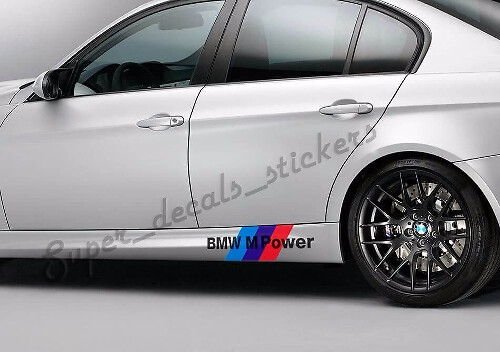 Autocollant Vinyle Latéral Style M Power Paire pour BMW