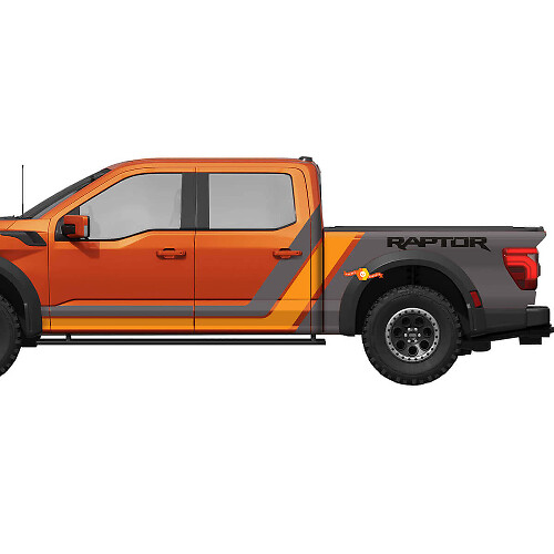 Kit d’autocollants vinyle bandes graphiques latérales pour Musclecar F150 Raptor