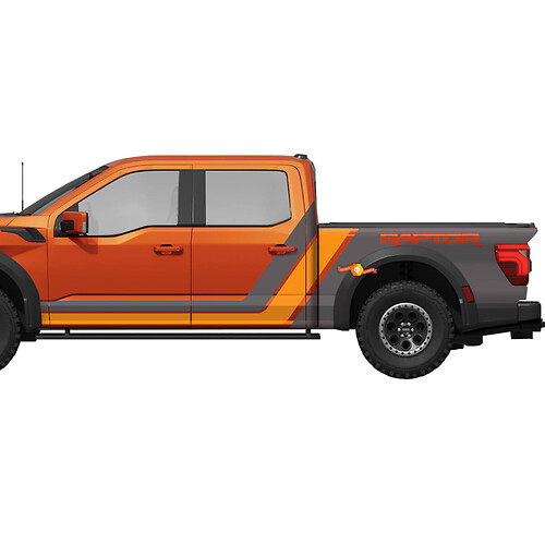 Bandes graphiques latérales pour Ford F150 F-150 Raptor découpées
