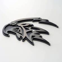 Badge 3D personnalisé Trackhawk Hellhawk, logo noir, emblème de garde-boue
 3