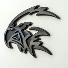 Badge 3D personnalisé Trackhawk Hellhawk, logo noir, emblème de garde-boue
 5