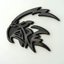 Badge 3D personnalisé Trackhawk Hellhawk, logo noir, emblème de garde-boue
 6