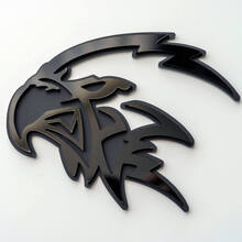 Badge 3D personnalisé Trackhawk Hellhawk, logo noir, emblème de garde-boue
 7