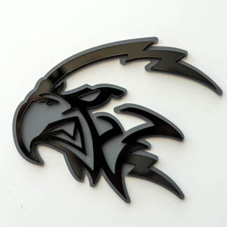 Badge 3D personnalisé Trackhawk Hellhawk, logo noir vs gris, emblème de garde-boue
