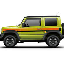 2X Suzuki JIMNY Deux Couleurs Rayures Portes Latérales Autocollant Graphique
 2