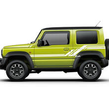 Paire Suzuki JIMNY Bandes latérales Portes Garde-boue arrière décalcomanie Logo Lignes autocollant graphique
 3