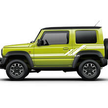Paire Suzuki JIMNY Bandes latérales Portes Garde-boue arrière décalcomanie Logo Lignes autocollant graphique
 3