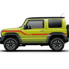 Paire Suzuki JIMNY Bandes latérales Portes Garde-boue avant Garde-boue arrière décalcomanie Logo Lignes autocollant graphique
 3