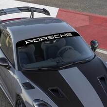 Autocollant de kit de pare-brise avec logo Porsche avec bandes de fond
 2