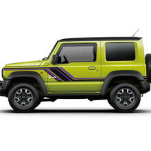 Suzuki JIMNY côté Vintage rayures portes avant garde-boue autocollant autocollant graphique 2 couleurs
 2