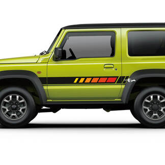 Suzuki JIMNY Side Vintage Retro Stripes autocollant autocollant graphique 2
