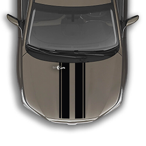 Autocollant graphique en vinyle à double rayures pour capot, adapté à Suba Outback
