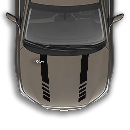 Autocollant graphique en vinyle à deux rayures pour capot, compatible avec Suba Outback
