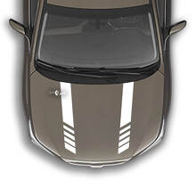 Autocollant graphique en vinyle à deux rayures pour capot, compatible avec Suba Outback
 2