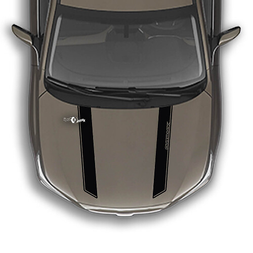 Autocollant graphique en vinyle à deux rayures pour capot, adapté à Suba Outback
