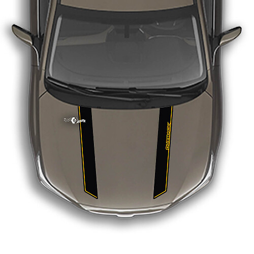 Autocollant graphique en vinyle à rayures à double broche pour capot adapté à Suba Outback 2
