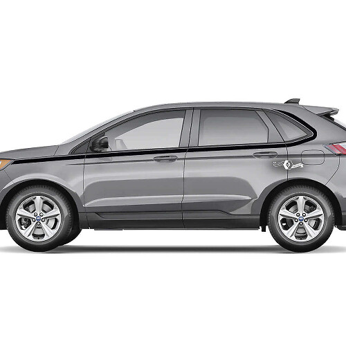 Musclecar Edge Doors Line sous les fenêtres Vinyl Rocker Panel Stripes autocollant graphique en vinyle
