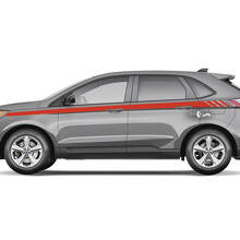 Ford Edge Line Strobe sous les fenêtres Vinyl Rocker Panel Stripes autocollant graphique en vinyle
 2