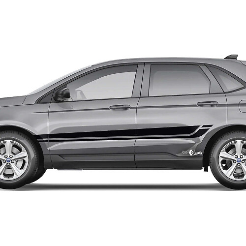 Musclecar Edge Line Strobe sous les fenêtres Vinyl Rocker Panel Stripes autocollant graphique en vinyle
