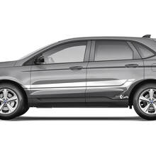 Ford Edge Line Strobe sous les fenêtres Vinyl Rocker Panel Stripes autocollant graphique en vinyle
 3