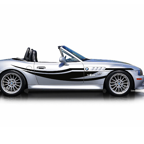 Paire BMW Z3 Z rayures portes latérales vinyle autocollant autocollant
