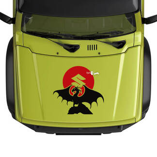 Suzuki JIMNY Hood Dragon on Sun Logo autocollant graphique
