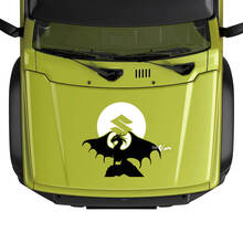 Suzuki JIMNY Hood Dragon on Sun Logo autocollant graphique
 4