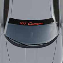 Porsche 911 Carrera Logo Pare-brise avec bandes de fond Kit Autocollant décalcomanie
 2