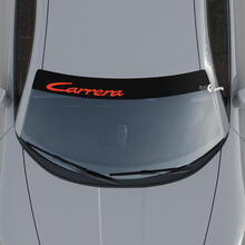 Autocollant de pare-brise avec logo Porsche Carrera avec bandes de fond
 2