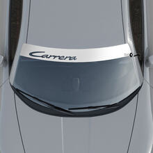 Autocollant de pare-brise avec logo Porsche Carrera avec bandes de fond
 3
