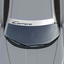 Logo Pare-brise Porsche Carrera avec Kit Autocollant Décalcomanie Rayures de Fond
 3