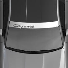 Autocollant de pare-brise avec logo Porsche Cayenne avec bandes de fond
 2