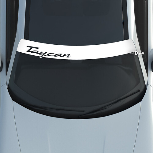 Autocollant de décalcomanie de kit de bandes de fond avec logo Porsche Taycan
