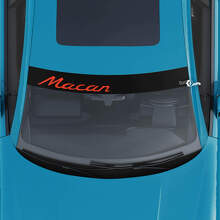 Logo Porsche Macan Pare-brise avec Kit de Bandes de Fond Autocollant Décalcomanie
 2