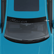 Logo Porsche Macan Pare-brise avec Kit de Bandes de Fond Autocollant Décalcomanie
 3
