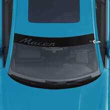 Logo Porsche Macan Pare-brise avec Kit de Bandes de Fond Autocollant Décalcomanie
 3