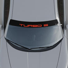 Autocollant de pare-brise avec logo Porsche Turbo S avec bandes de fond
 2